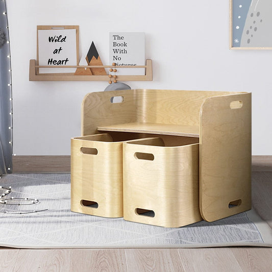 Timber Curve Desk and Chair set