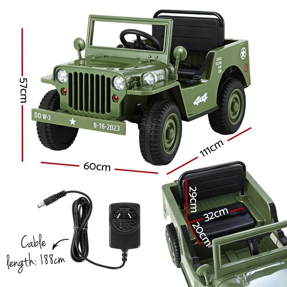 Ride on Military Jeep - Green