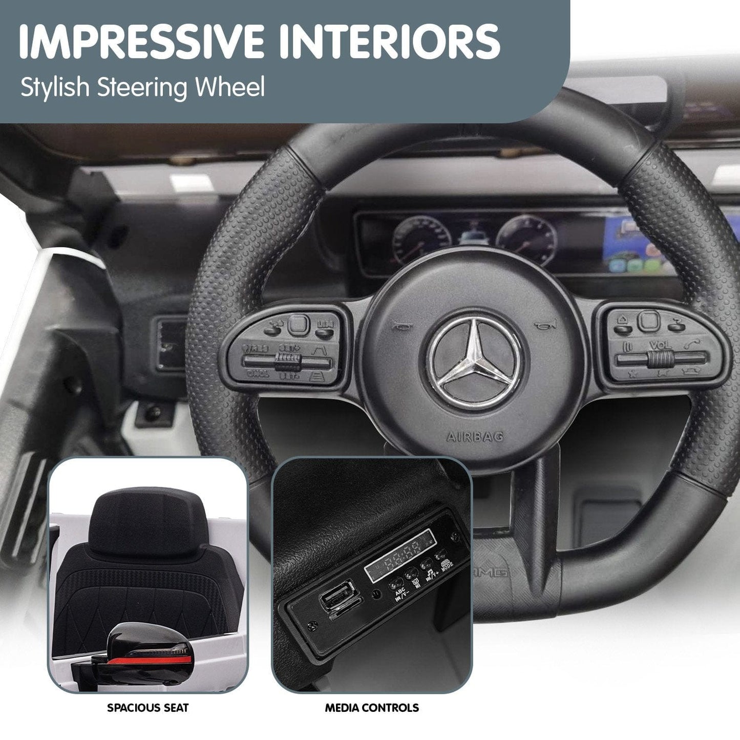 Ride on Mercedes Benz AMG G63 - White