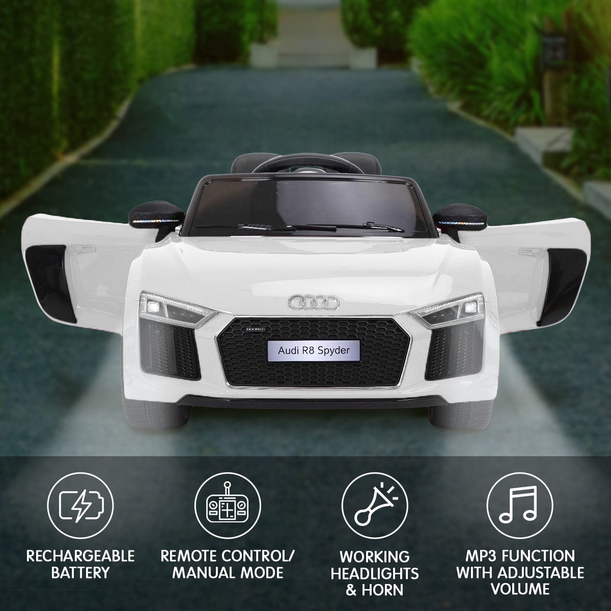 Ride on Audi R8 Spyder - White