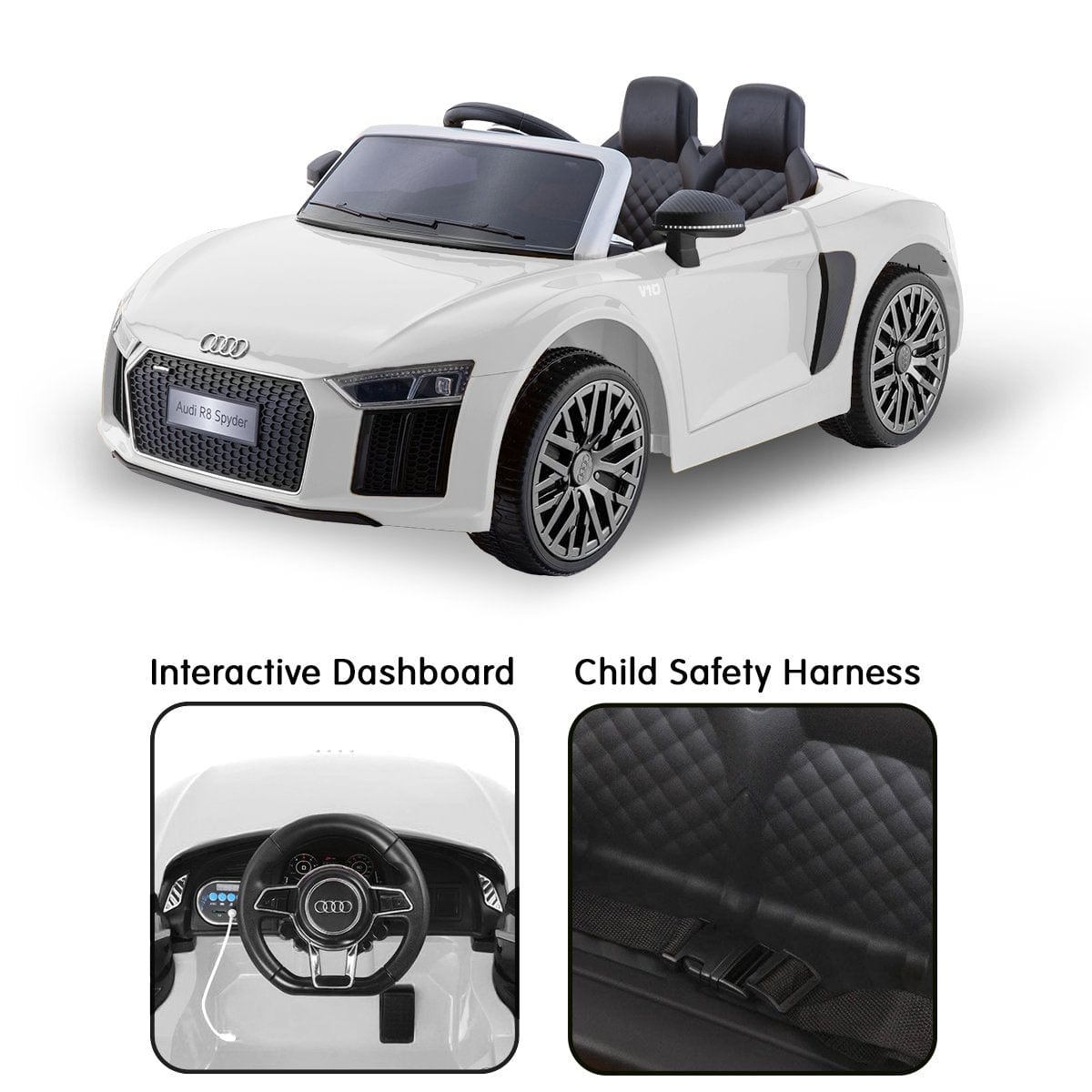 Ride on Audi R8 Spyder - White
