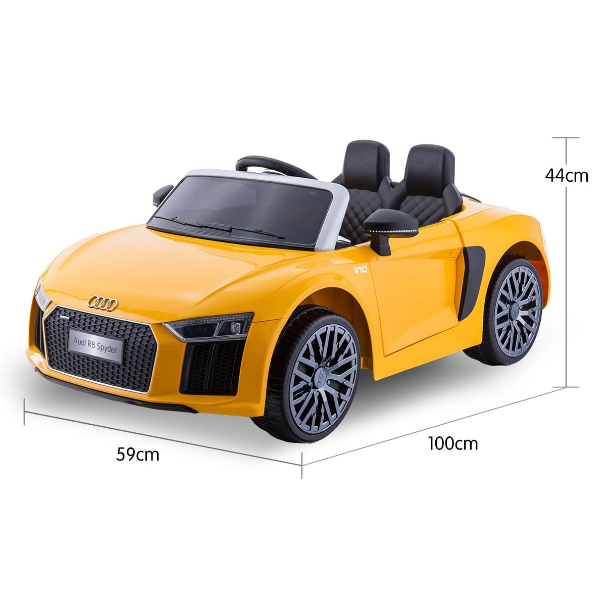 Ride on Audi R8 Spyder - Yellow