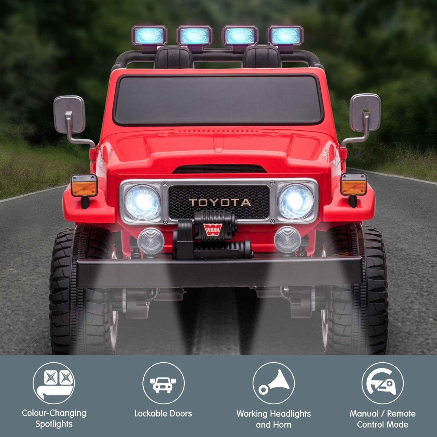 Ride on Toyota Land Cruiser FJ 40 - Red