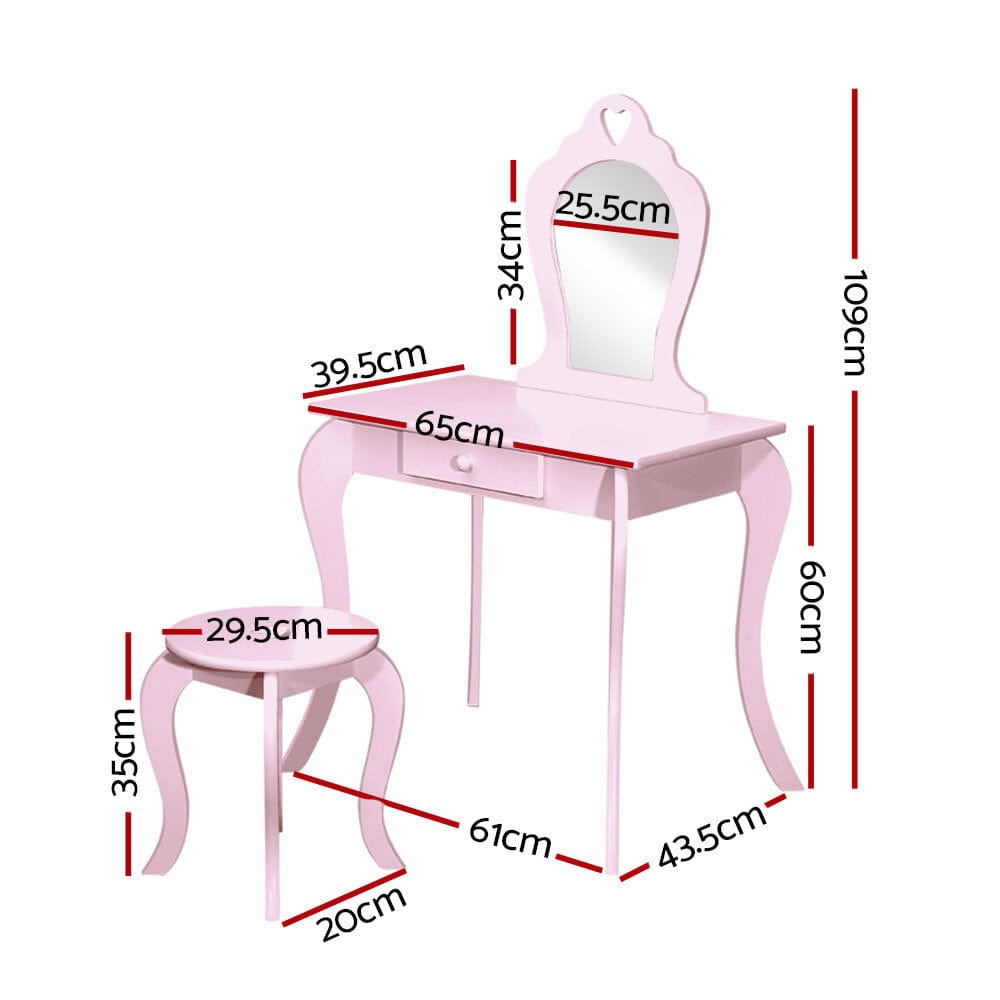 Kids Dressing Table Stool Set