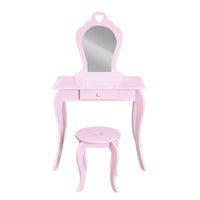 Kids Dressing Table Stool Set - Pink