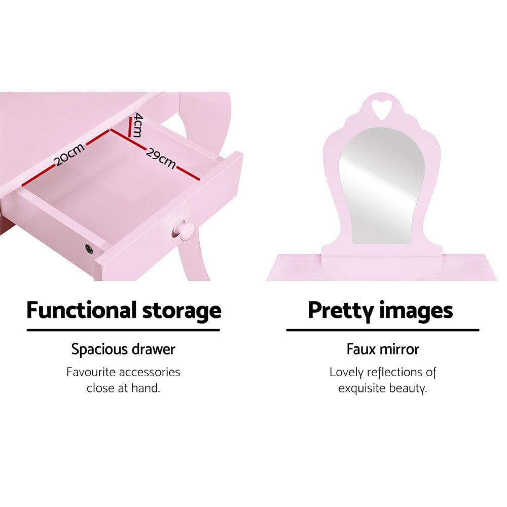 Kids Dressing Table Stool Set