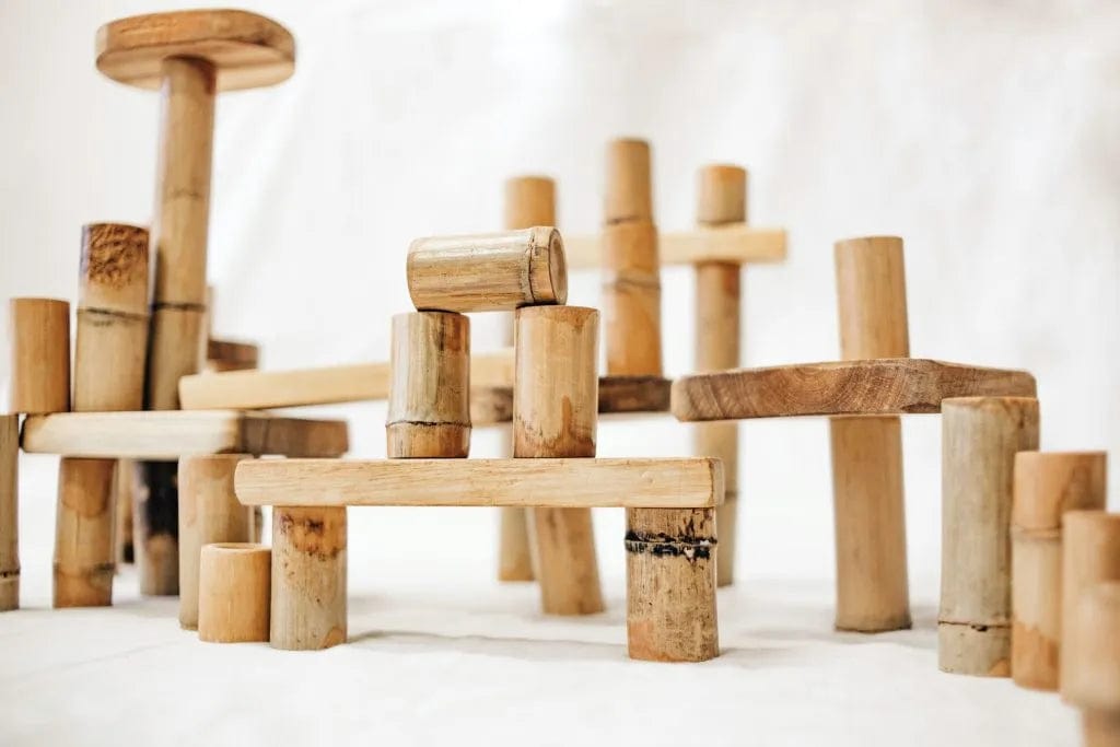 Bamboo building set - 46 piece