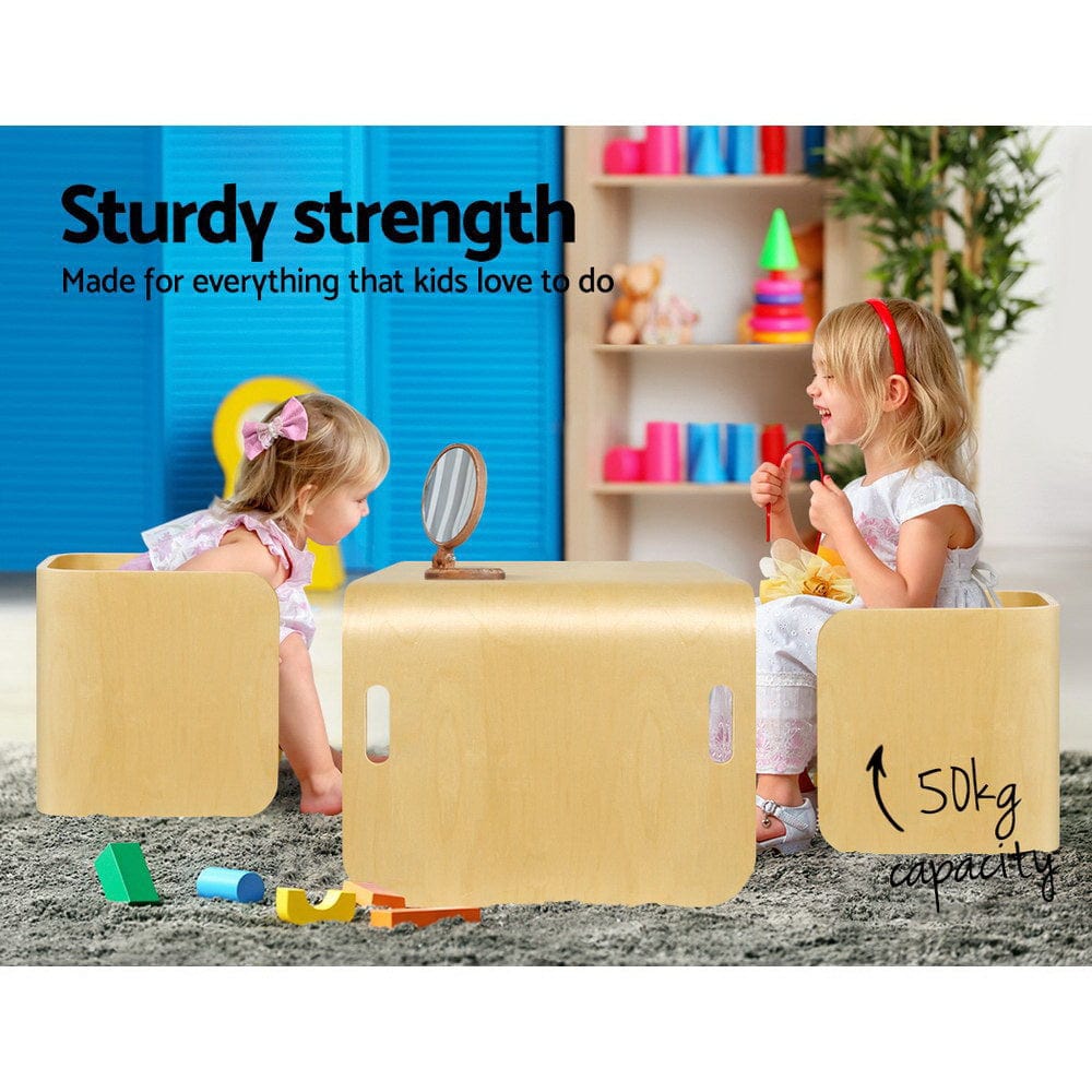 Timber Curve Desk and Chair set