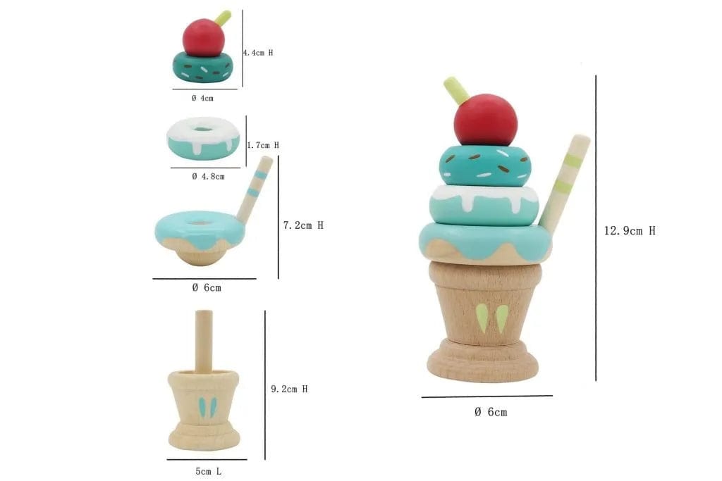 Wooden Stacking Ice-cream Sundae