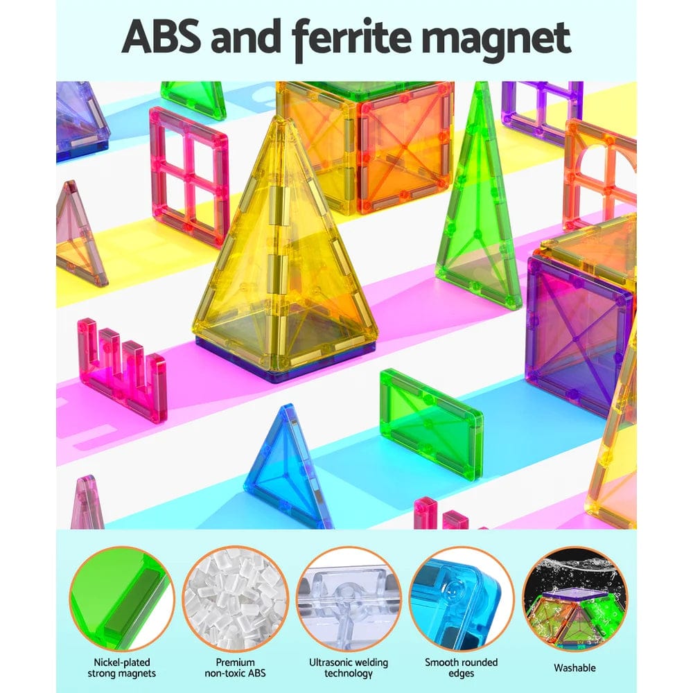 Kids Magnetic Tiles - 120 piece