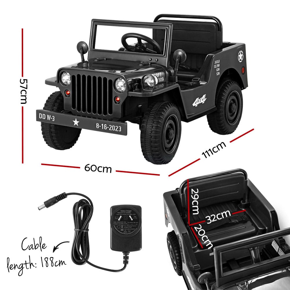 Ride on Military Jeep - Black