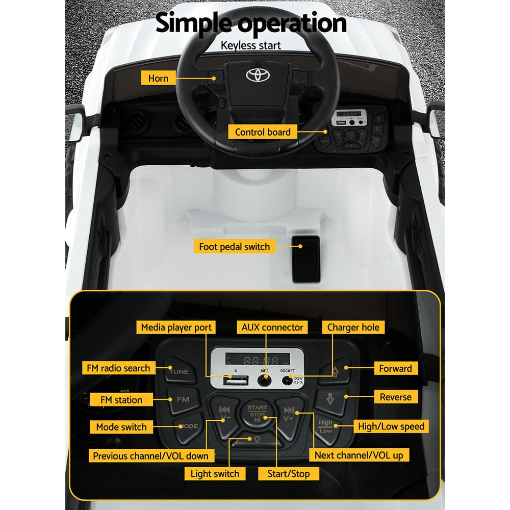 Ride on Toyota Tacoma - White