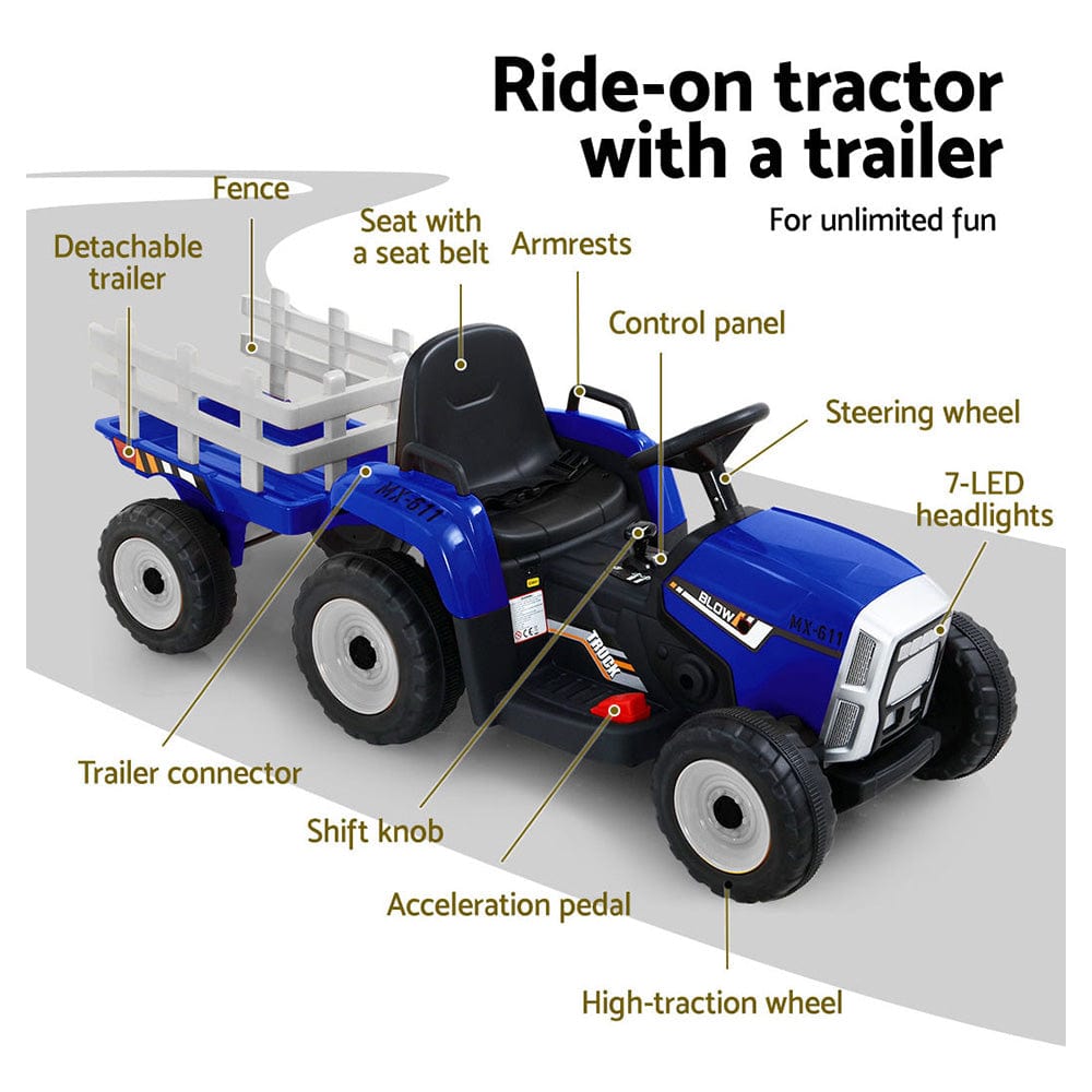 Ride on Tractor - Blue