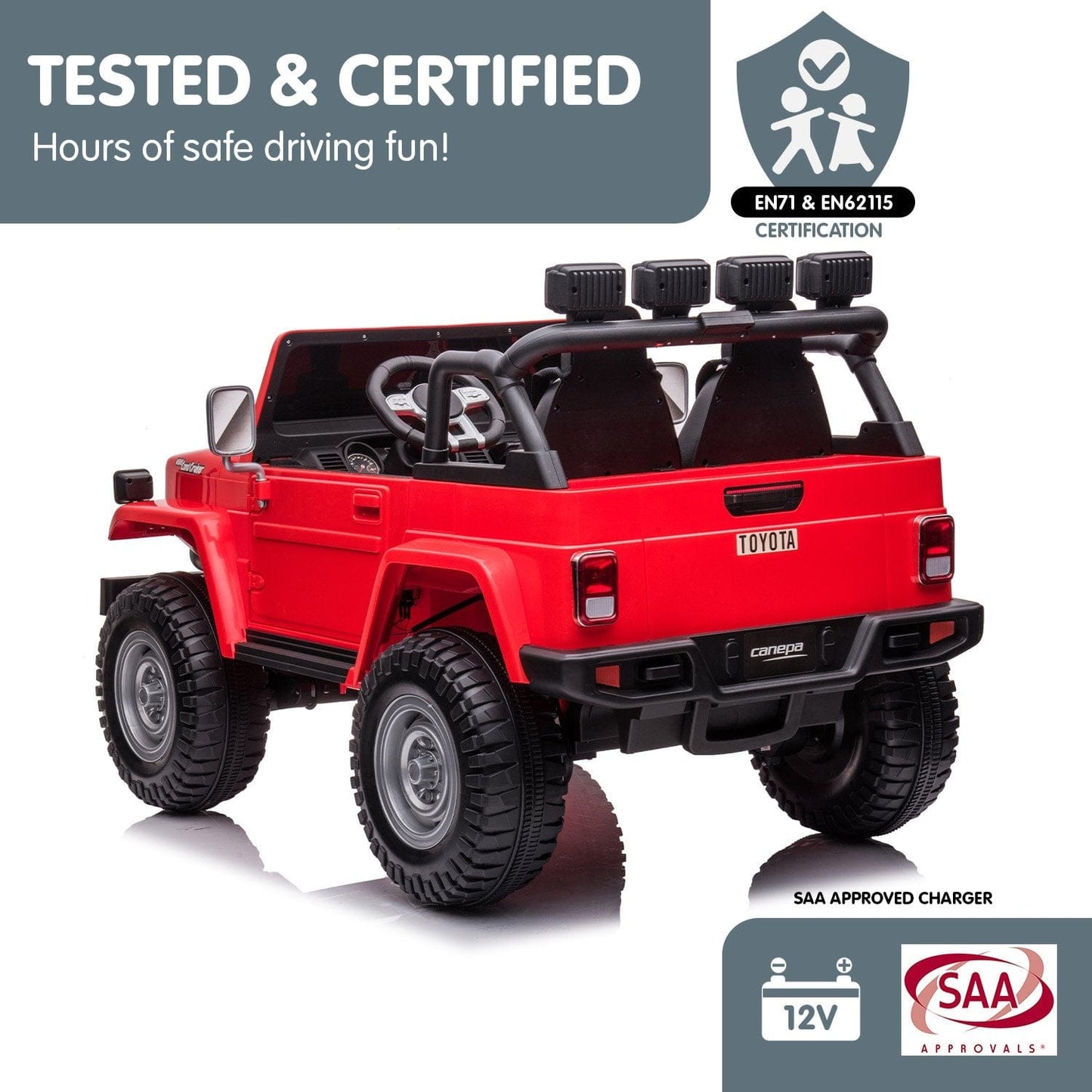 Ride on Toyota Land Cruiser FJ 40 - Red