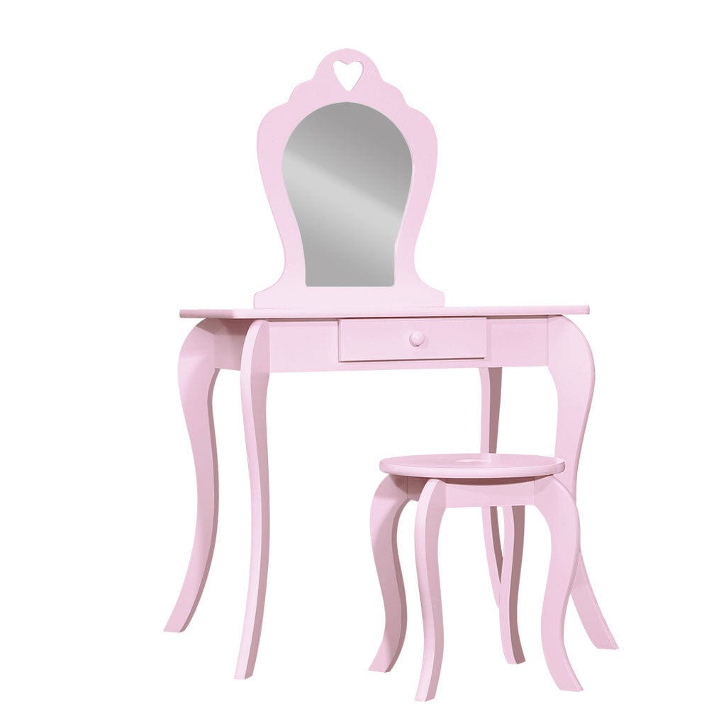 Kids Dressing Table Stool Set - Pink