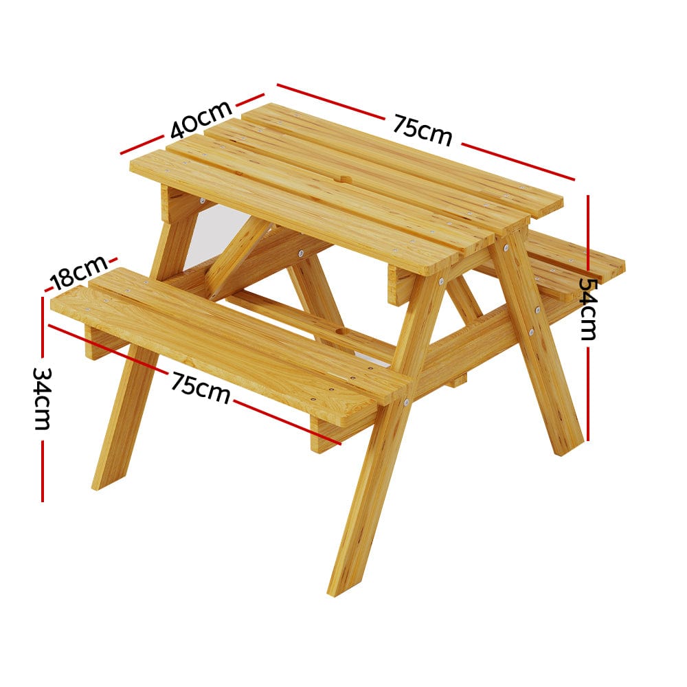 Kids Picnic Table - Natural