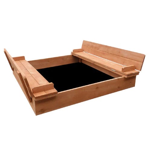 Outdoor Wooden Sandpit - Natural Wood