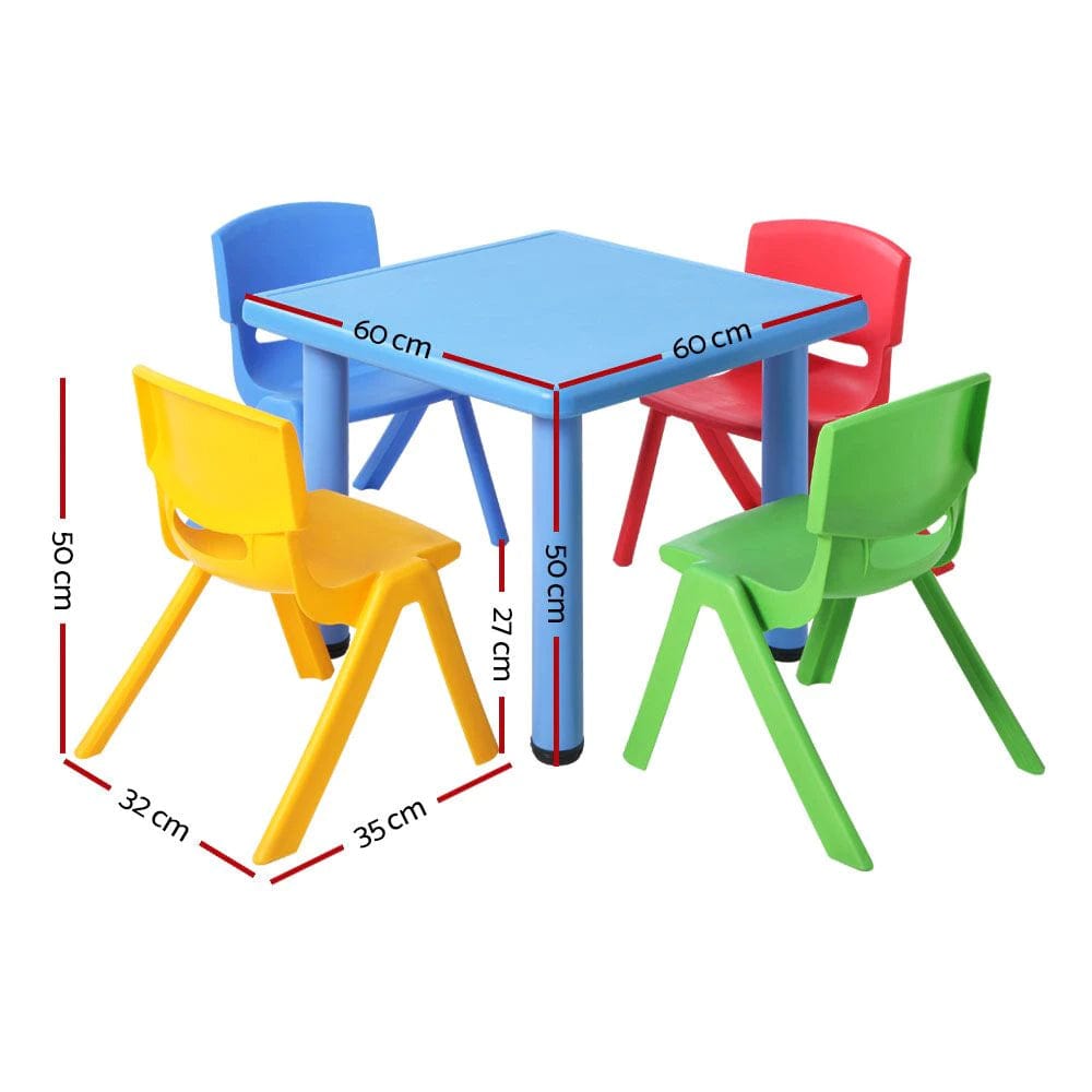 Kids 5-piece Table and Chairs - Multi Colour